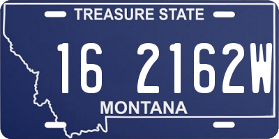 MT license plate 162162W
