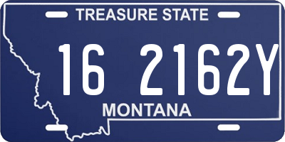MT license plate 162162Y