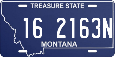 MT license plate 162163N