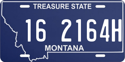 MT license plate 162164H