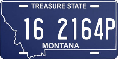 MT license plate 162164P