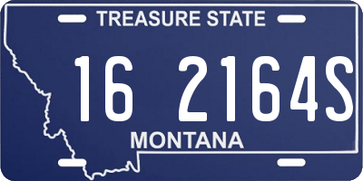 MT license plate 162164S
