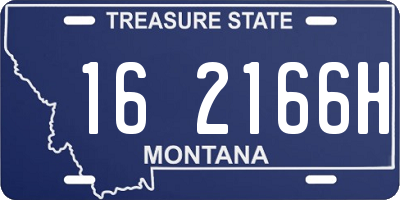 MT license plate 162166H