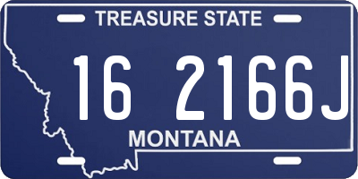 MT license plate 162166J