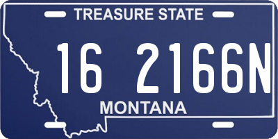 MT license plate 162166N