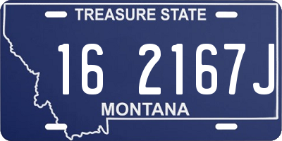 MT license plate 162167J
