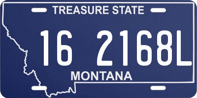MT license plate 162168L
