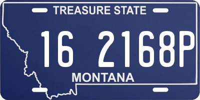 MT license plate 162168P