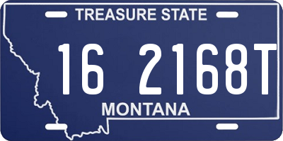 MT license plate 162168T