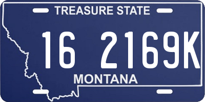 MT license plate 162169K