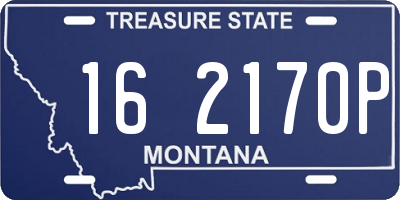 MT license plate 162170P