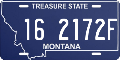 MT license plate 162172F