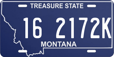MT license plate 162172K