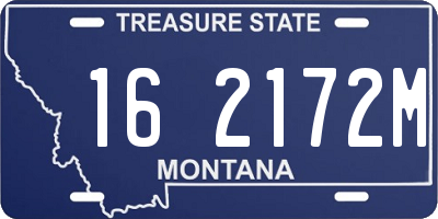 MT license plate 162172M