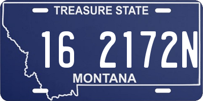 MT license plate 162172N