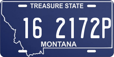 MT license plate 162172P
