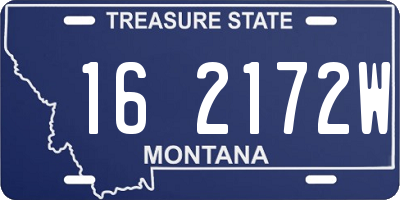MT license plate 162172W