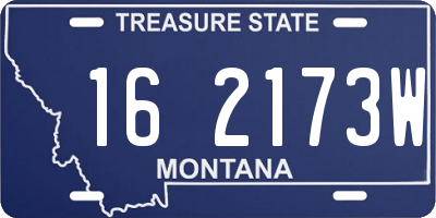 MT license plate 162173W