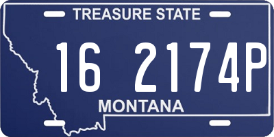 MT license plate 162174P