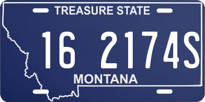 MT license plate 162174S