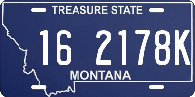 MT license plate 162178K