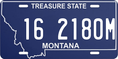 MT license plate 162180M