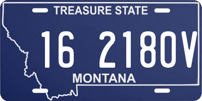 MT license plate 162180V