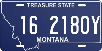 MT license plate 162180Y