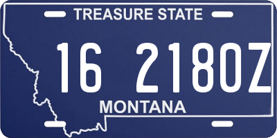 MT license plate 162180Z