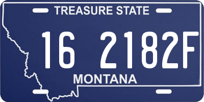 MT license plate 162182F