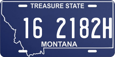 MT license plate 162182H