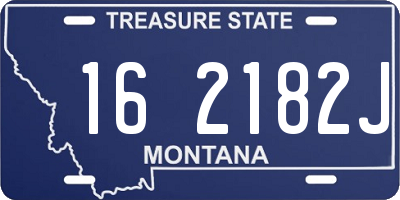MT license plate 162182J