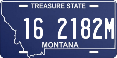 MT license plate 162182M