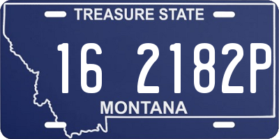 MT license plate 162182P