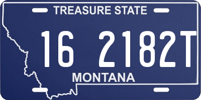 MT license plate 162182T