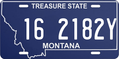 MT license plate 162182Y