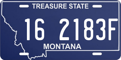 MT license plate 162183F