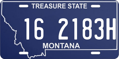 MT license plate 162183H