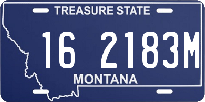 MT license plate 162183M
