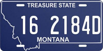 MT license plate 162184D