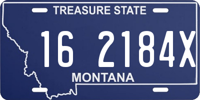 MT license plate 162184X