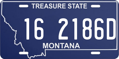 MT license plate 162186D