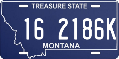 MT license plate 162186K