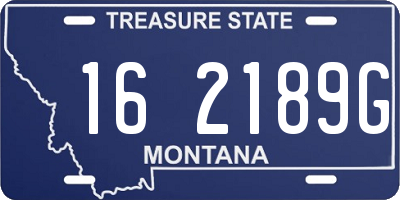 MT license plate 162189G