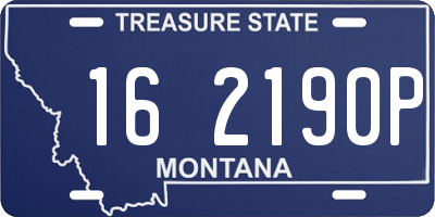 MT license plate 162190P