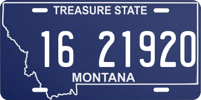 MT license plate 162192O