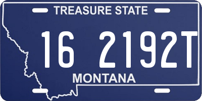 MT license plate 162192T