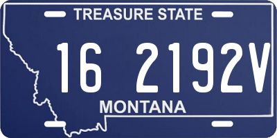 MT license plate 162192V