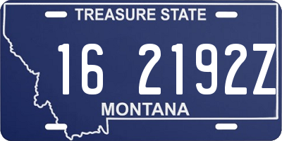 MT license plate 162192Z
