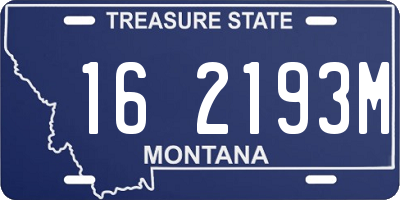 MT license plate 162193M